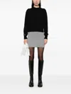 Sportmax Ribbed-knit Mini Skirt In Grey