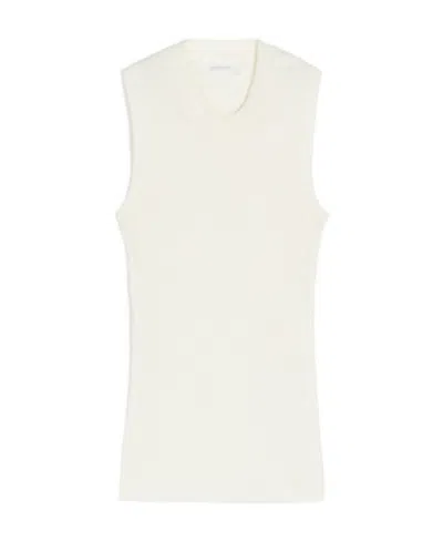 SPORTMAX RIBBED-KNIT SLEEVELESS TOP