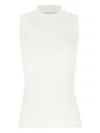 Sportmax Crew-neck Cotton Top Jewel Detail In White