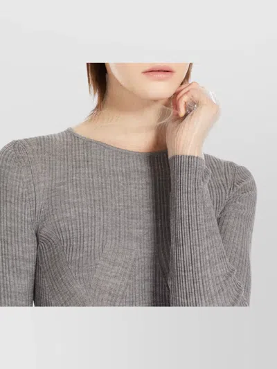 Sportmax Ribbed Mock-neck Knit Sweater