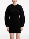 Sportmax Robe En Maille De Coton Stretch In Black
