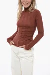 Sportmax Ribbed Pisano Sweater With Turtle Neck In Red