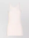 Sportmax Ribbed Crew Neck Racerback Sleeveless Top In Pink