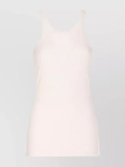 SPORTMAX RIBBED SCOOP NECK SLEEVELESS FITTED TOP