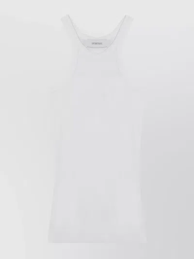 SPORTMAX RIBBED SILK BLEND TANK TOP