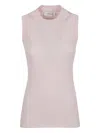 Sportmax Tione Crewneck Sleeveless Tank Top In Pink