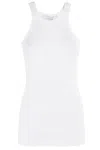 Sportmax Nastie Silk Cotton Tank Top Clothing In Bianco Ottico