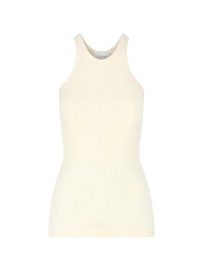 Sportmax Ribbed Tank Top In White