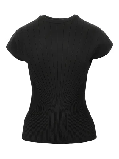 Sportmax Spxsamba Ribbed Viscose Jumper In Black
