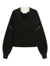 Sportmax Oversized Jumper With Detachable Sleeves In Black