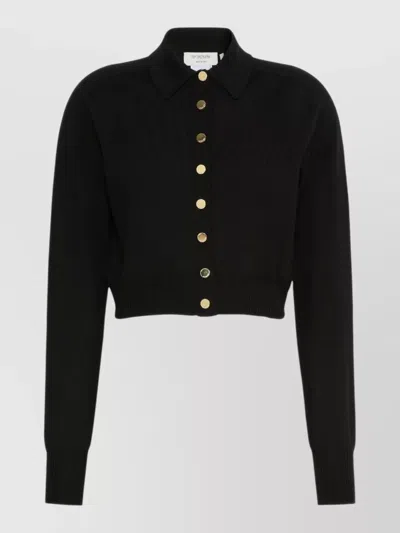 Sportmax Ribbed Virgin Wool Regular-fit Cardigan In Black