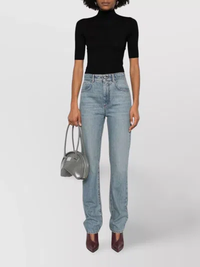Sportmax Ribbed Wool And Silk Blend T-shirt