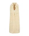 Sportmax Viscose Blend Crochet Dress With Scalloped Hem In Nude