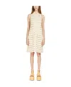 Sportmax Viscose Blend Crochet Dress With Scalloped Hem In Nude