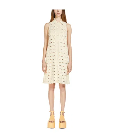 SPORTMAX RIVOLO CROCHET SHORT DRESS