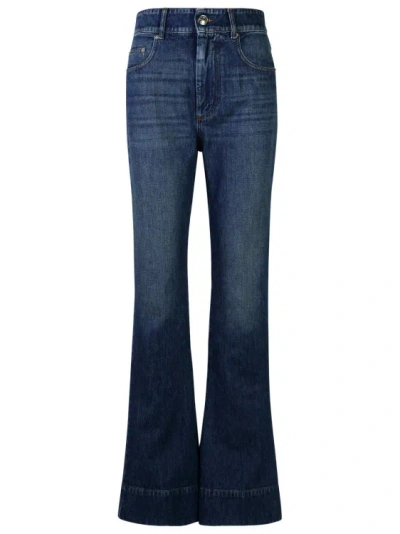 SPORTMAX SPORTMAX ROBINIA' BLUE COTTON JEANS