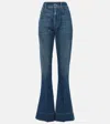 Sportmax Robinia Denim Mid Waist Flared Jeans In Blue
