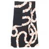 Sportmax Rope-print Midi Wrap-effect Skirt In Multicolor Viscose In Black