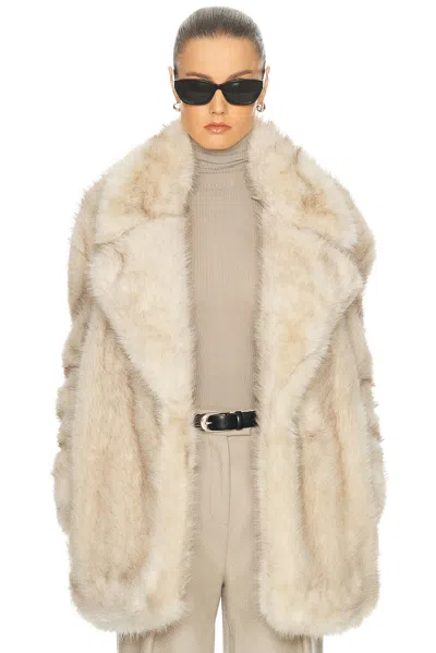 Sportmax Rosaria Coat In Neutral
