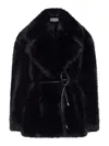 Sportmax Rosaria Coat With Belted Jacket In Black