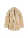 Sportmax "rosaria" Jacket In Ecofur In Brown