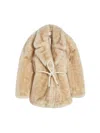 Sportmax "rosaria" Jacket In Ecofur In Neutral