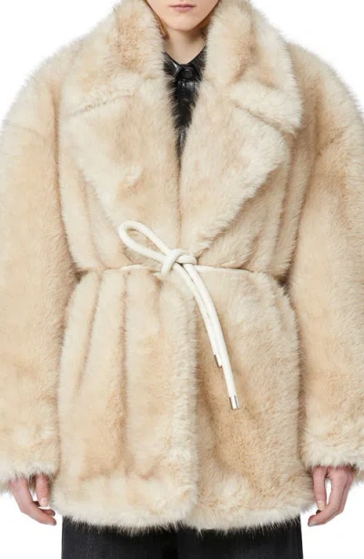 SPORTMAX SPORTMAX ROSARIA FAUX FUR BELTED JACKET