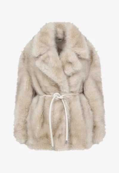 SPORTMAX ROSARIA FAUX FUR COAT