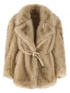 Sportmax Rosaria Fur Beige In Brown