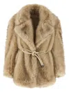 Sportmax Rosaria Fur Beige In Brown