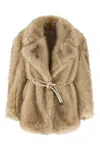 Sportmax Rosaria Fur Beige In Gold