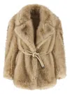 Sportmax Rosaria Fur Beige In Multi