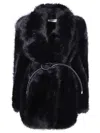 Sportmax Rosaria Coat With Belted Jacket In Black