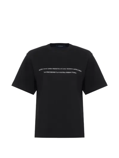 Sportmax Round-neck Print T-shirt In Black