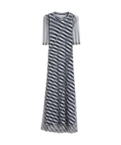 Sportmax Round Neck Short Sleeve Dress In Multi