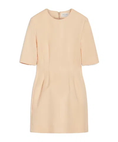 Sportmax Crewneck Short-sleeved Dress In Neutral