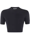 Sportmax Round Neck Short Sleeves Woven "bettina" T-shirt Clothing