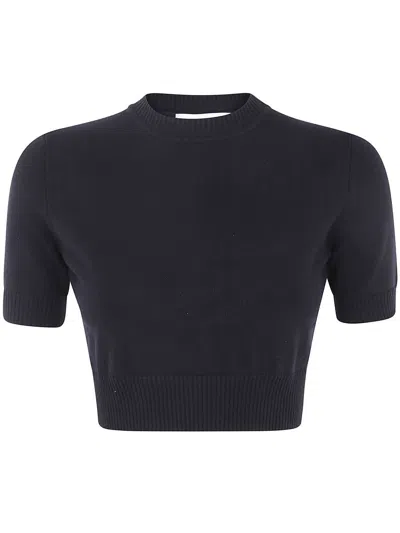 Sportmax Round Neck Short Sleeves Woven "bettina" T-shirt Clothing