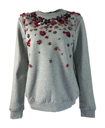 Sportmax Round-necked Sweater In Gray