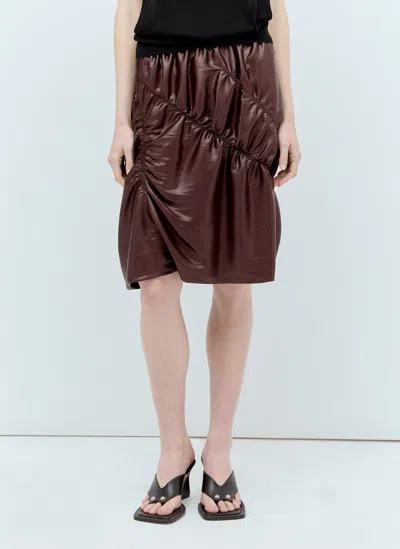 Sportmax Ruched Skirt In Brown