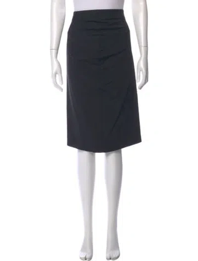 Pre-owned Sportmax Ruffle Embellishment Knee-length Skirt In Gray