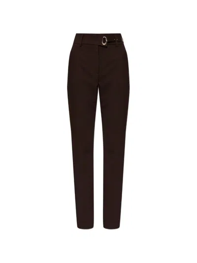Sportmax Rum Belted Trousers In Brown