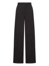 Sportmax Oversized Stretch Wool Pants In Black