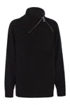 Sportmax Long-sleeved Zip-up Sweater In Black