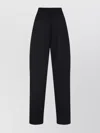 Sportmax Salvo Wide Leg Wool Trousers In Black