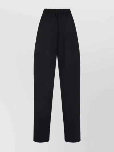 Sportmax Salvo Wide Leg Wool Trousers In Black