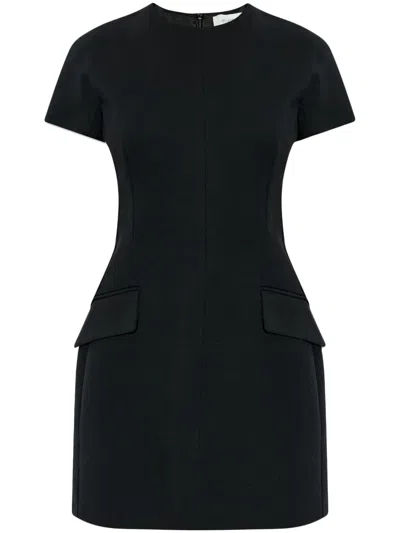 Sportmax Crew Neck Jersey Dress With Dart Detailing In Black