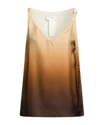 Sportmax Satin Camisole Top In Brown