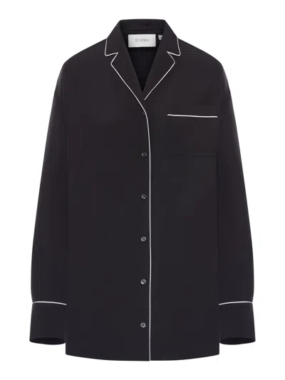 Sportmax Button-up Overshirt In Black