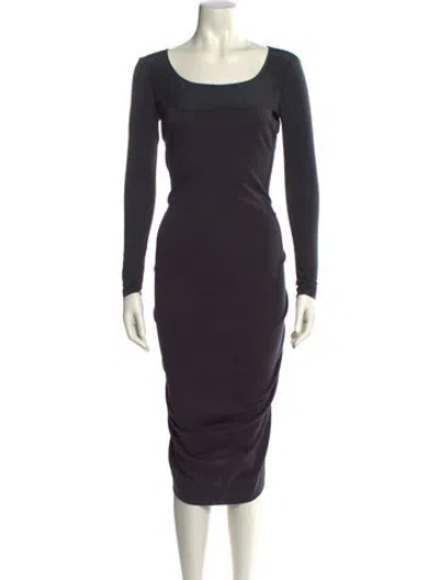 Pre-owned Sportmax Scoop Neck Mini Dress In Gray